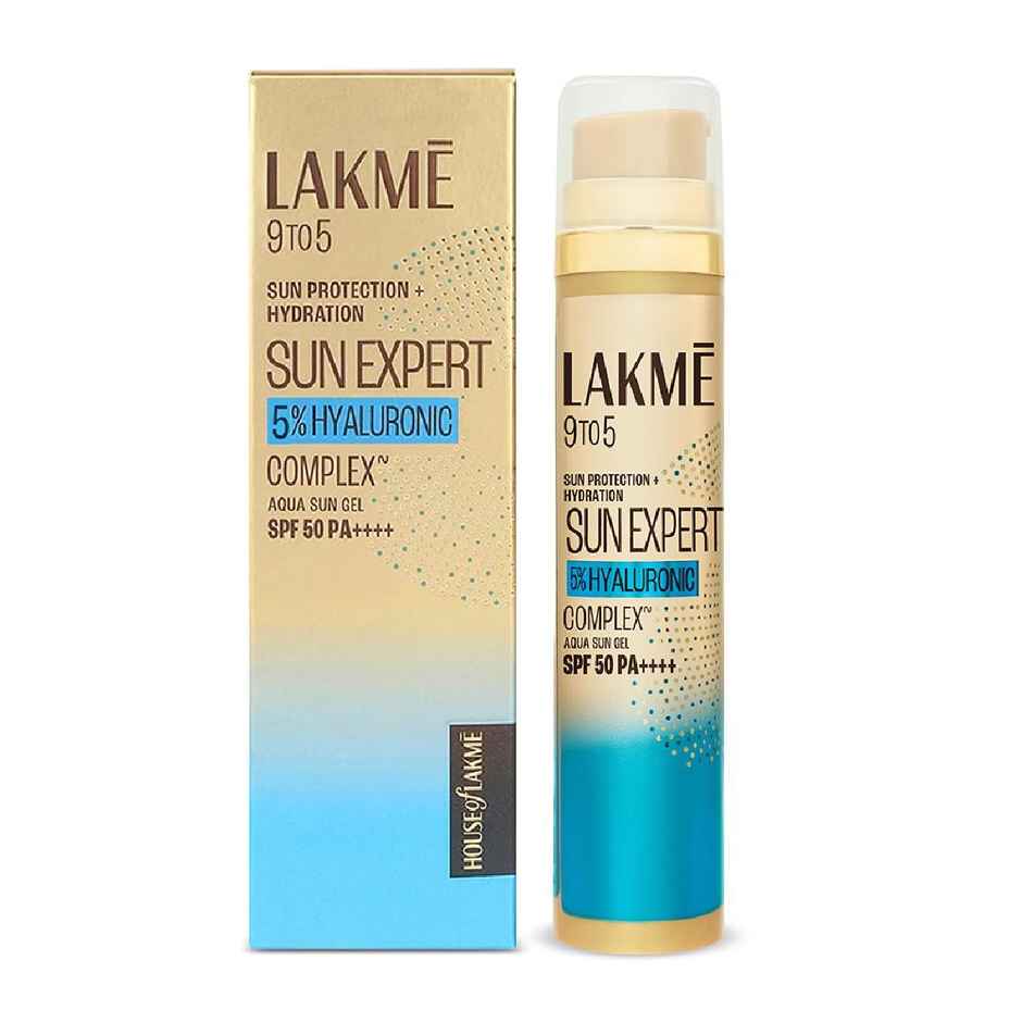 Lakme 5% Hyaluronic Water-Light Sunscreen Gel Spf 50 Pa++++ For Oily Skin, Plump & Hydrated Skin