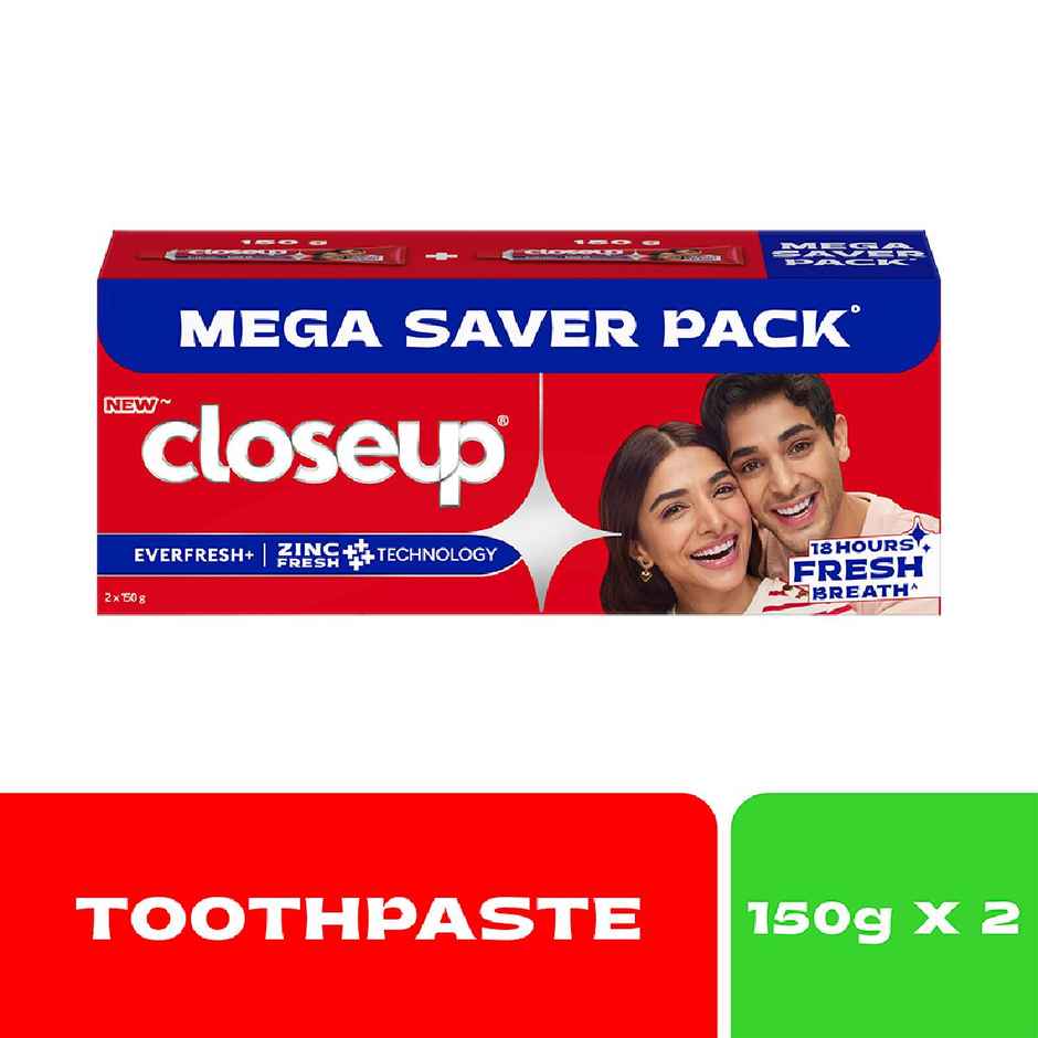 Closeup Toothpaste | Long lasting 18 Hours Of Fresh Breath & White Teeth (Pack of 2)