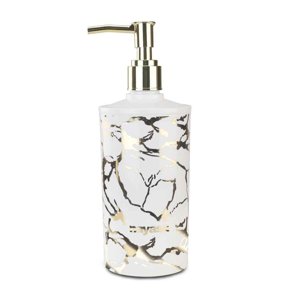 Nayasa Stylo Plastic Soap Dispenser for Kitchen & Bathroom | Gold