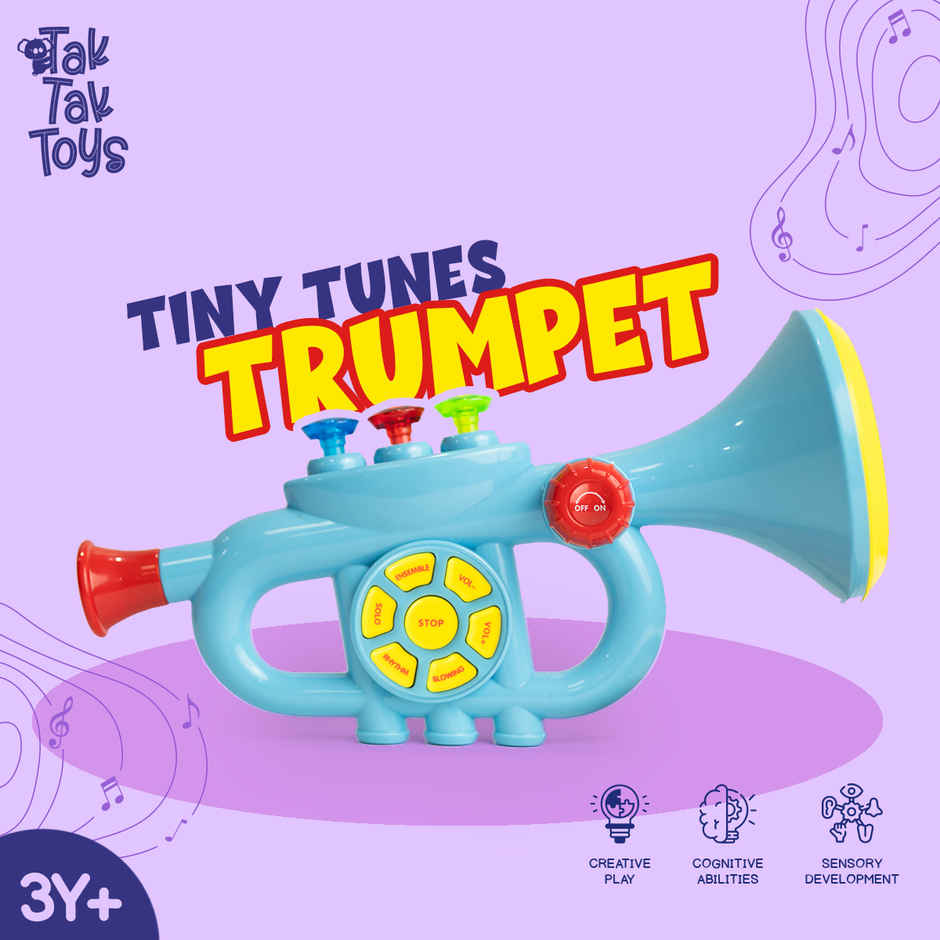 Tak Tak Toys Tiny Tunes Trumpet Musical Instrument Toy for Kids| Creative Development Toy