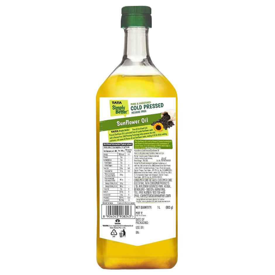 Tata Simply Better Sunflower Cold Pressed Oil | Healthy Cooking Oil