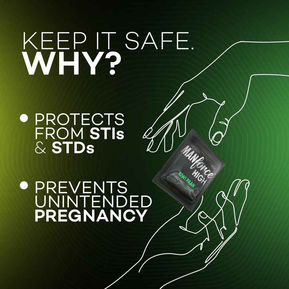 Manforce High Flavoured Condoms - Kiwi Paan