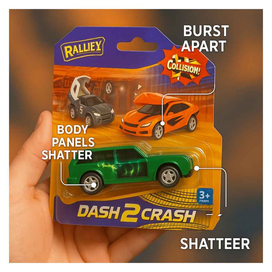 Hamleys RALLEYZ Dash 2 Crash Military Truck Toy for Kids | Green Die Cast Vehicle