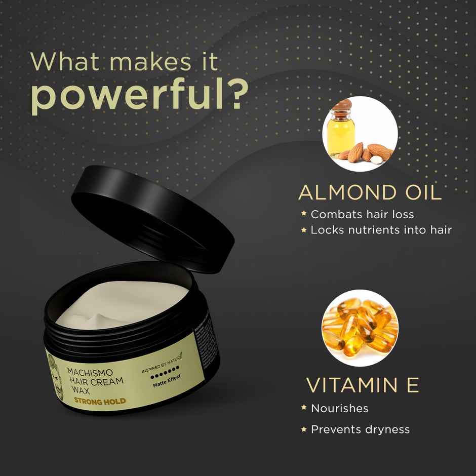 The Man Company Hair Wax for Strong Hold & Matte Effect I Machismo