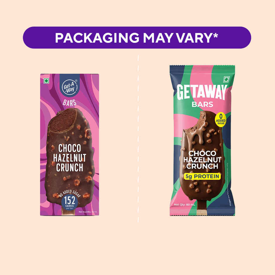 Get-A-Way Choco Hazelnut Crunch Ice Cream Stick | Zero Added Sugar | 5g Protein