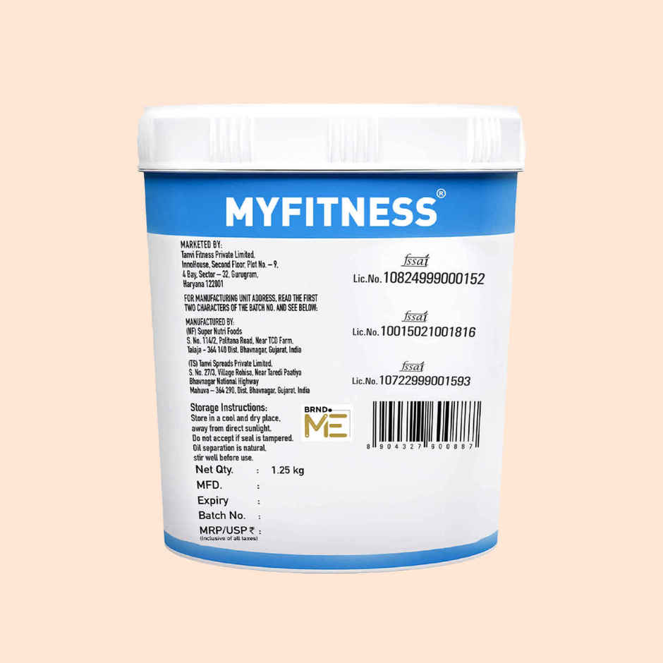 MyFitness 26g High Protein Chocolate Peanut Butter Spread - Crunchy