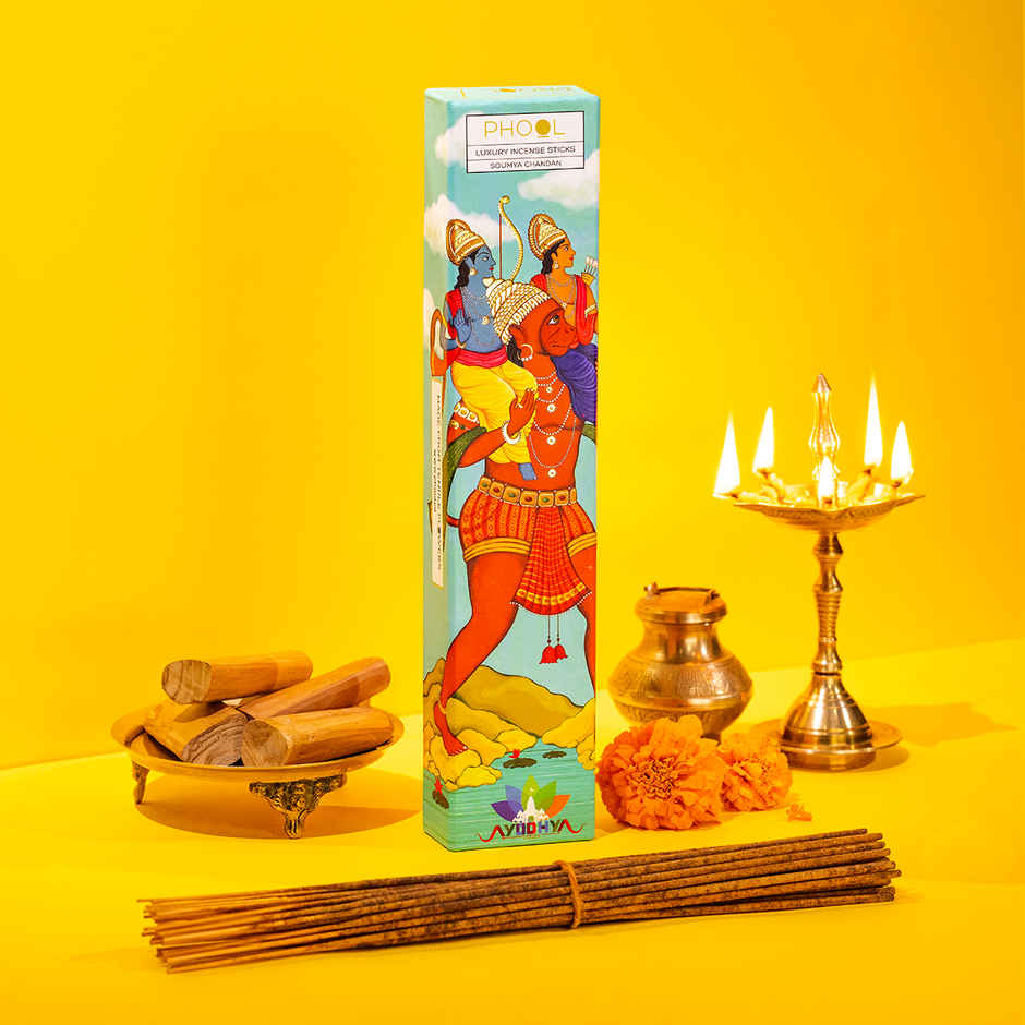 Phool Ayodhya Soumya Chandan Agarbatti 100% Natural Certified Incense Sticks