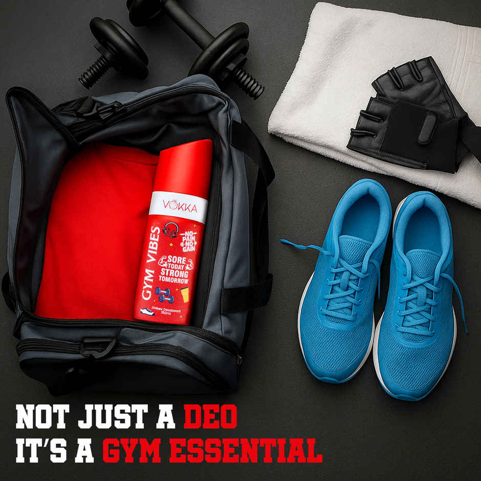 Vokka Gym Vibes Deodorant Body Spray Unisex Long Lasting