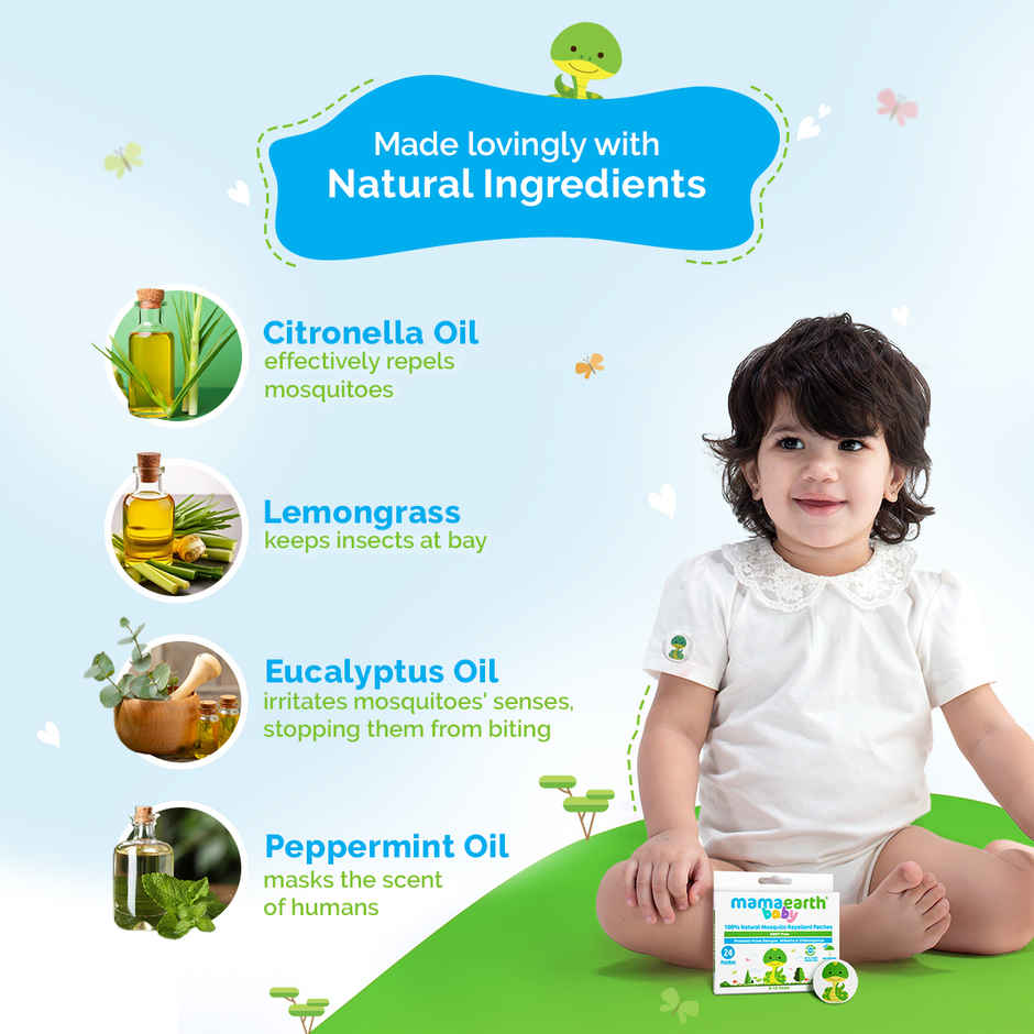 Mamaearth Mosquito Repellent Patches For Kids | White | 0 - 10 years Combo