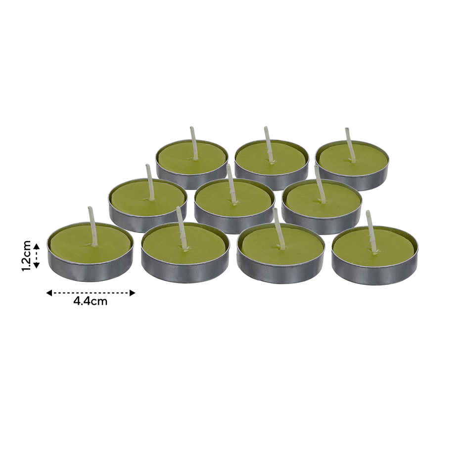 Scented Tea Light Candles | Jasmine | Pack of 10 | Ecraftindia