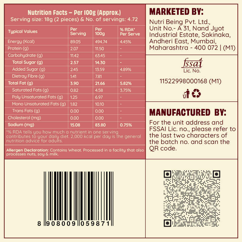 Zero Maida Digestive Biscuits- Multigrain & Seeds