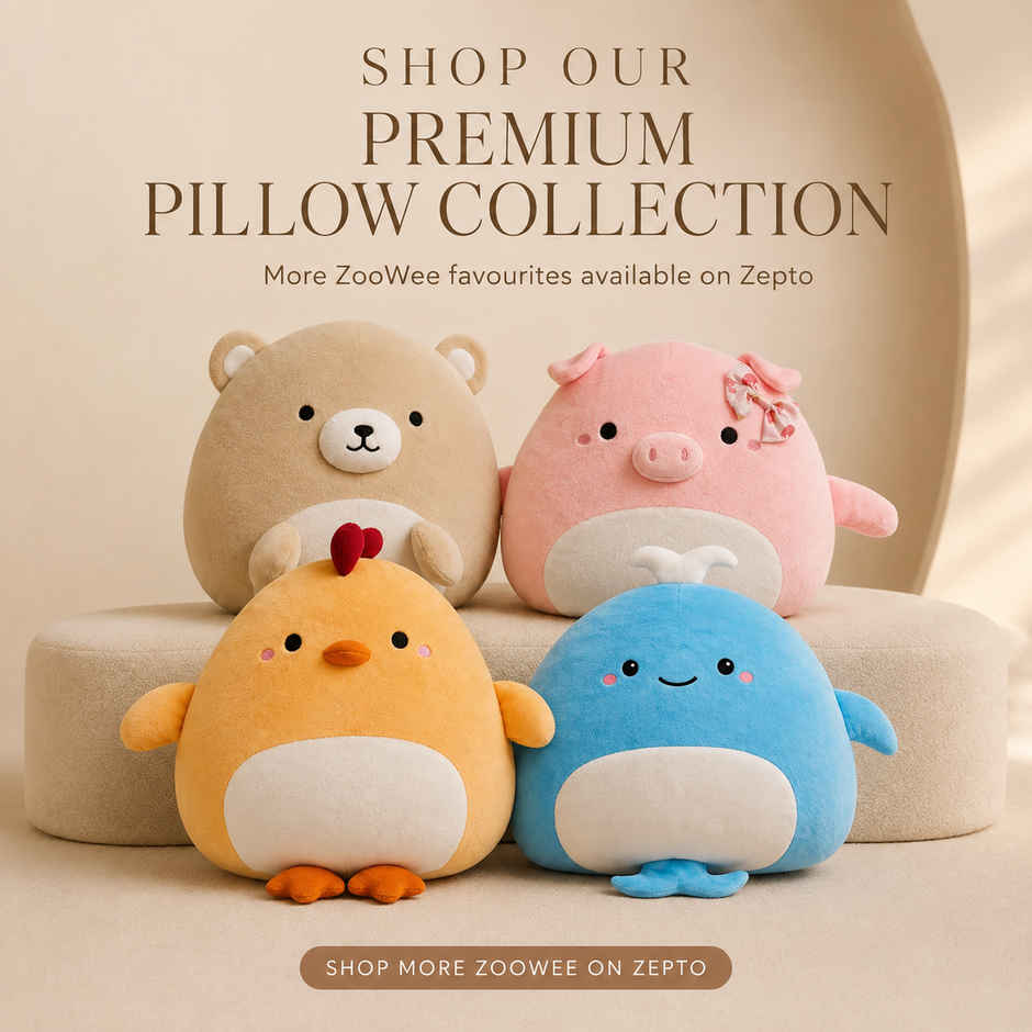 Zoowee Pink Pig Pillow Soft Toy | 33 cm