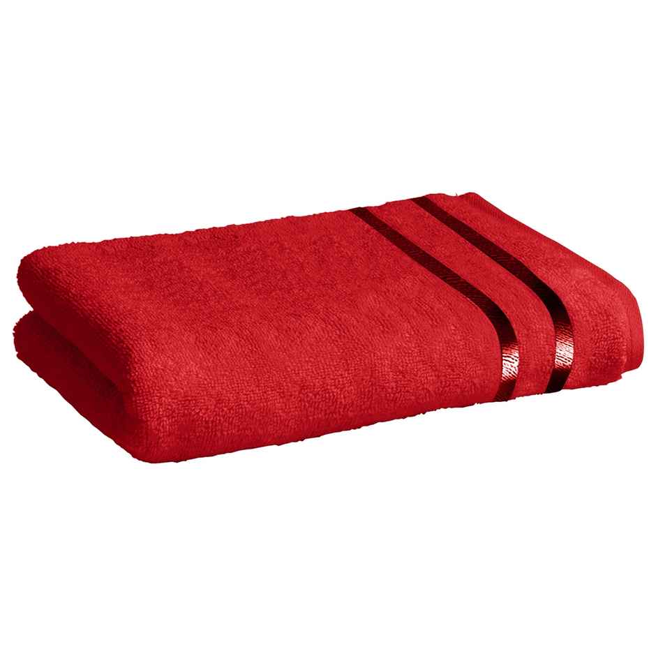Story@Home 100% Cotton 450 1 Piece Bath Towel Wine Red Solid