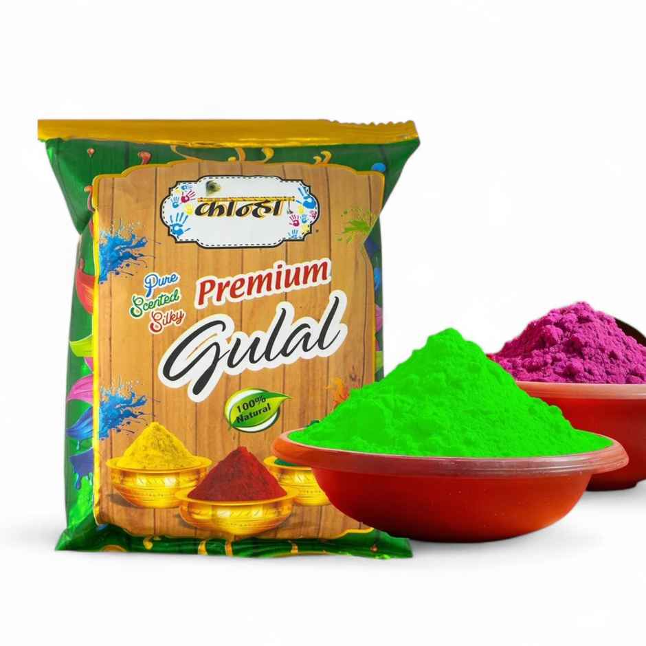 Kanha Premium Herbal Holi Gulal | Green | Star