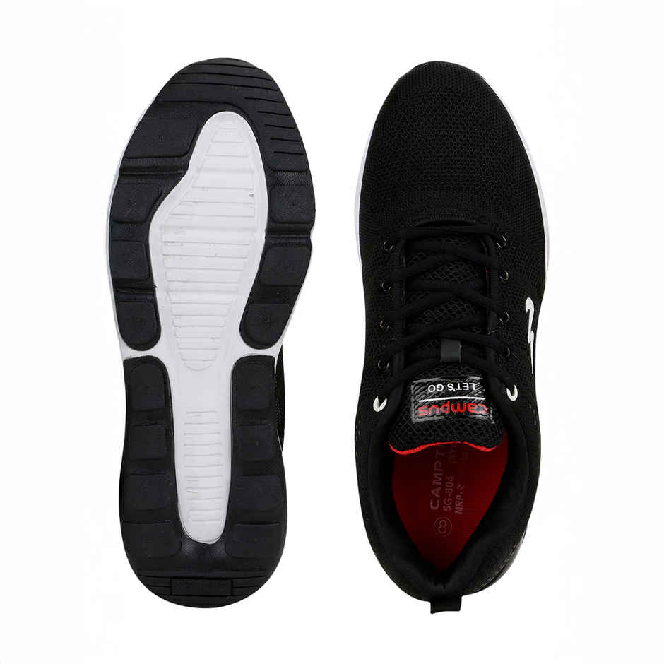 Campus Syrus Black Men's Running Shoes - UK 9