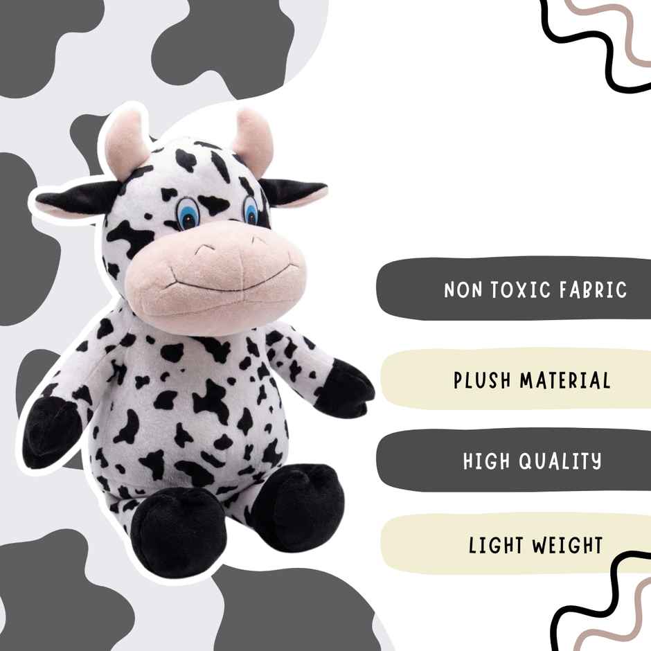 Toytales Cow Soft Toy | Birthday Gift | Plushie Stuffed Toys | Gift For Kids