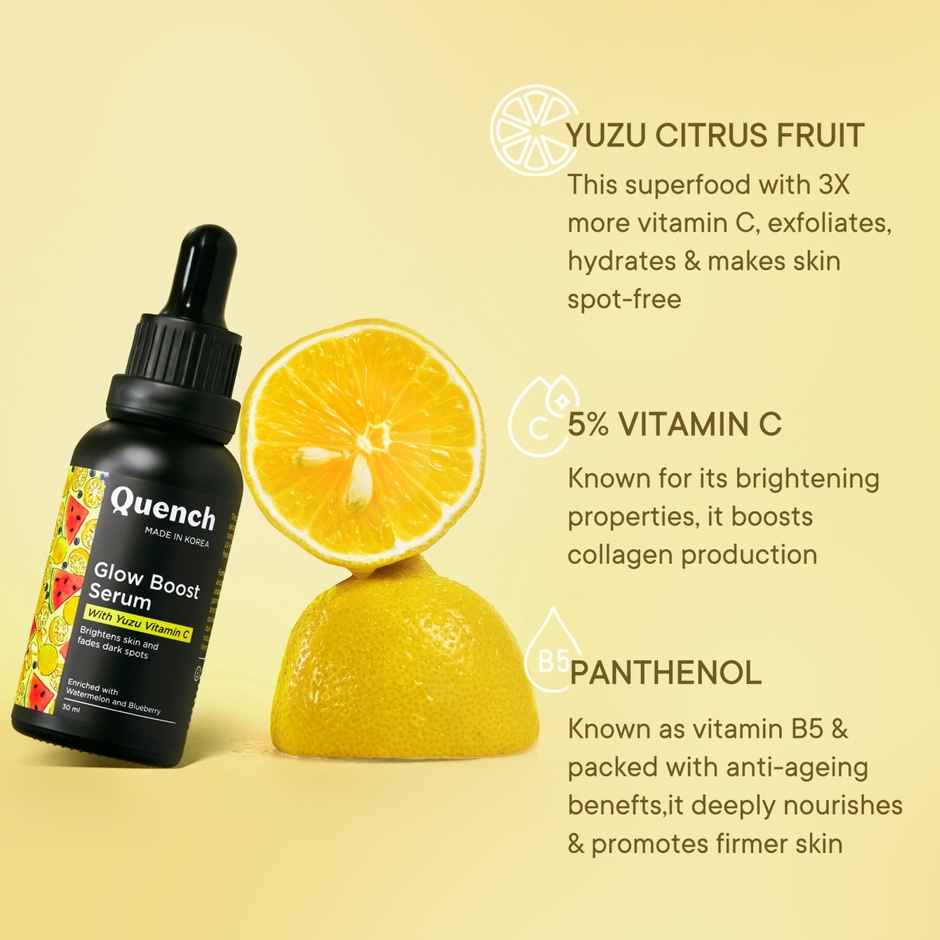 Quench Vitamin C Glow Boost Korean Face Serum With Yuzu Fine & Watermelon