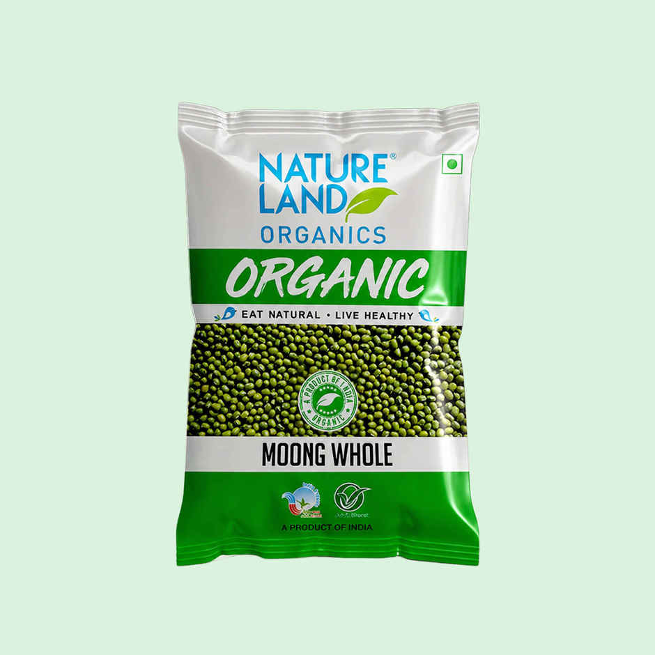 Natureland Organics Green Moong Dal Whole