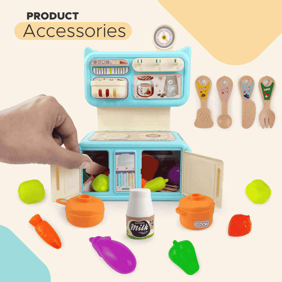 Toytale Dream Kitchen Set Small | Kids & Girls Cooking Play Set | Birthday Gift for Kids 3+|Toy|Kids