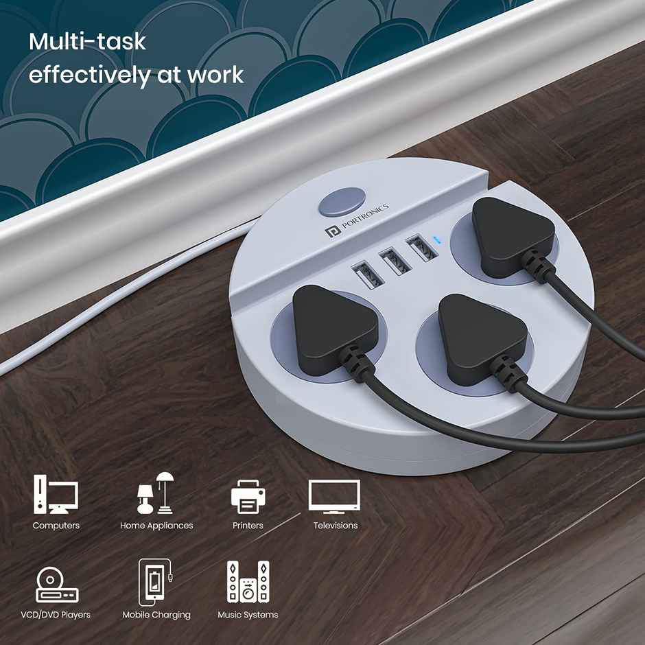 Portronics Power Plate 5 Power Converter With Usb Charger