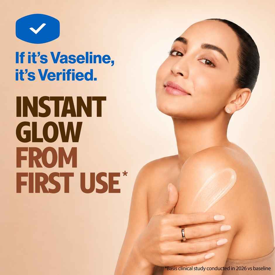 Vaseline Cocoa Glow Serum In Lotion, 100% Pure Cocoa & Shea Butter for Glowing & Soft Skin