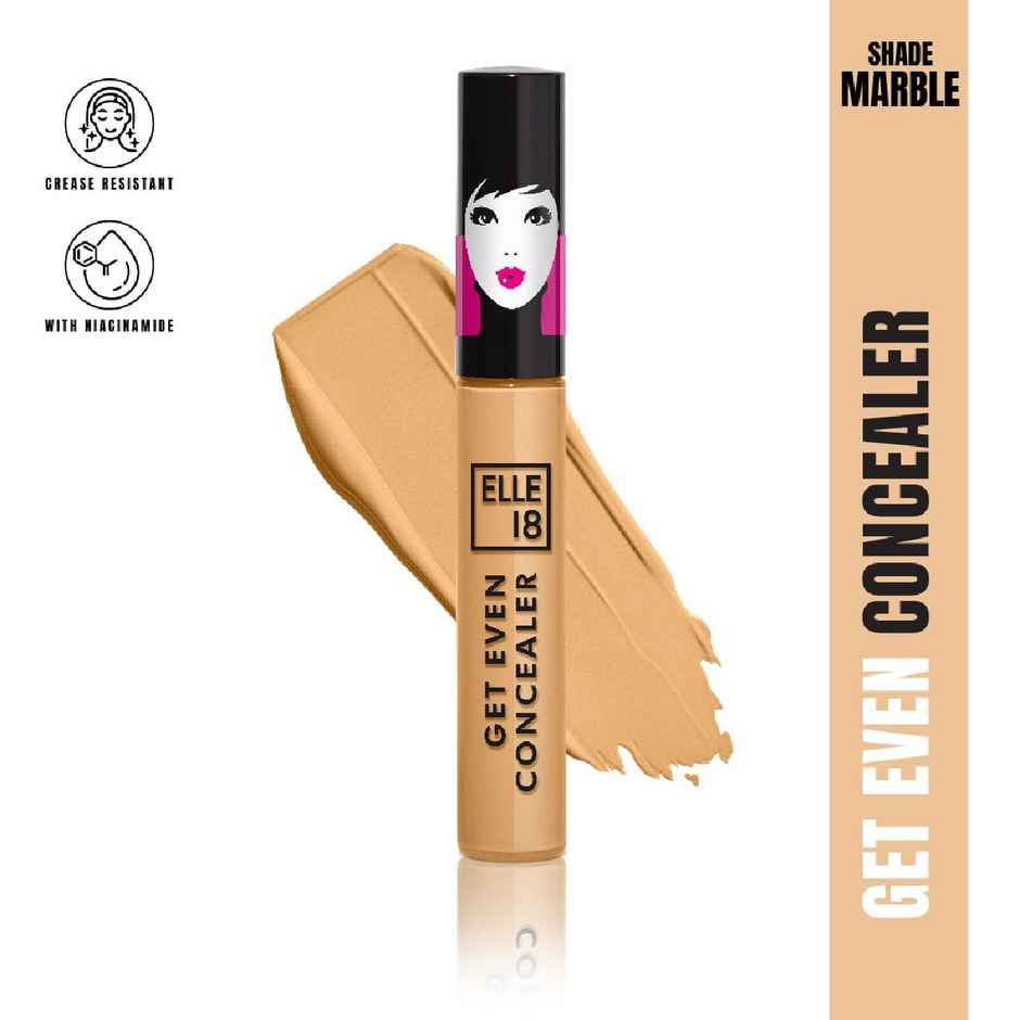 Elle 18 Get Even Concealer | Marble | Buildable Coverage For Dark Spots & Under-eye