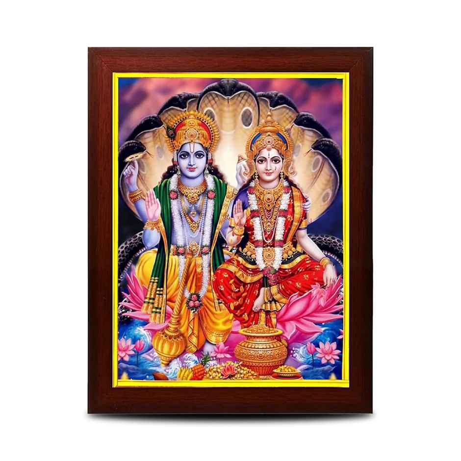 Shri Bishnu With Maa Laxmi | Framed Photo | Dashakarma