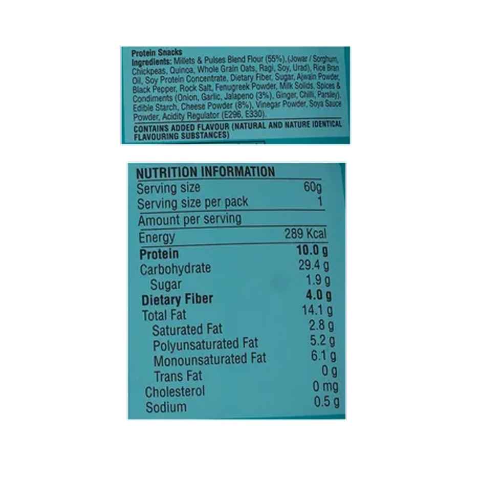 Ritebite Max Protein Peri Peri 10 G Multigrain Protein Chips, Healthy Snacks & Munchies (60g) & Ritebite Max Protein Cheese & Jalapeno 10 G Multigrain Protein Chips, Healthy Snacks & Munchies (60g) Combo