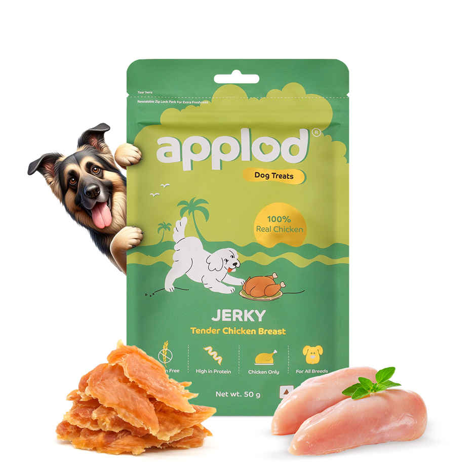 Applod Dehydrated Chicken Breast Dog Treat | Gluten Free Treats | For Puppy & Adult Dogs
