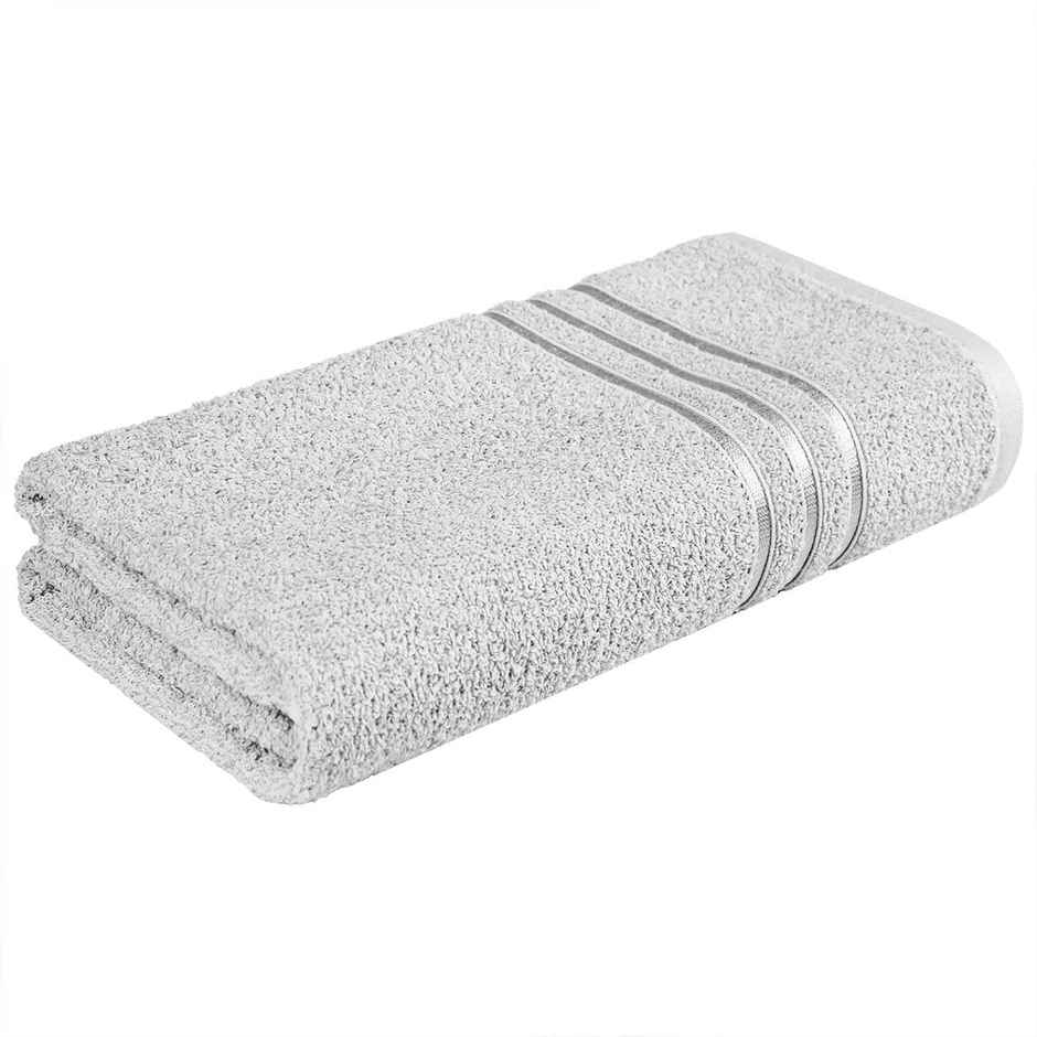 Home Elegance by myTrident Comfort Living Cotton Bath Towel | 70cm x 140cm | 400 GSM | Ice Grey