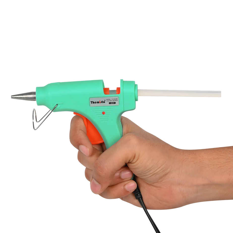 Themisto 20 Watt Mini Hot Melt Glue Gun With 10 Glue Sticks For Diy Art And Crafts