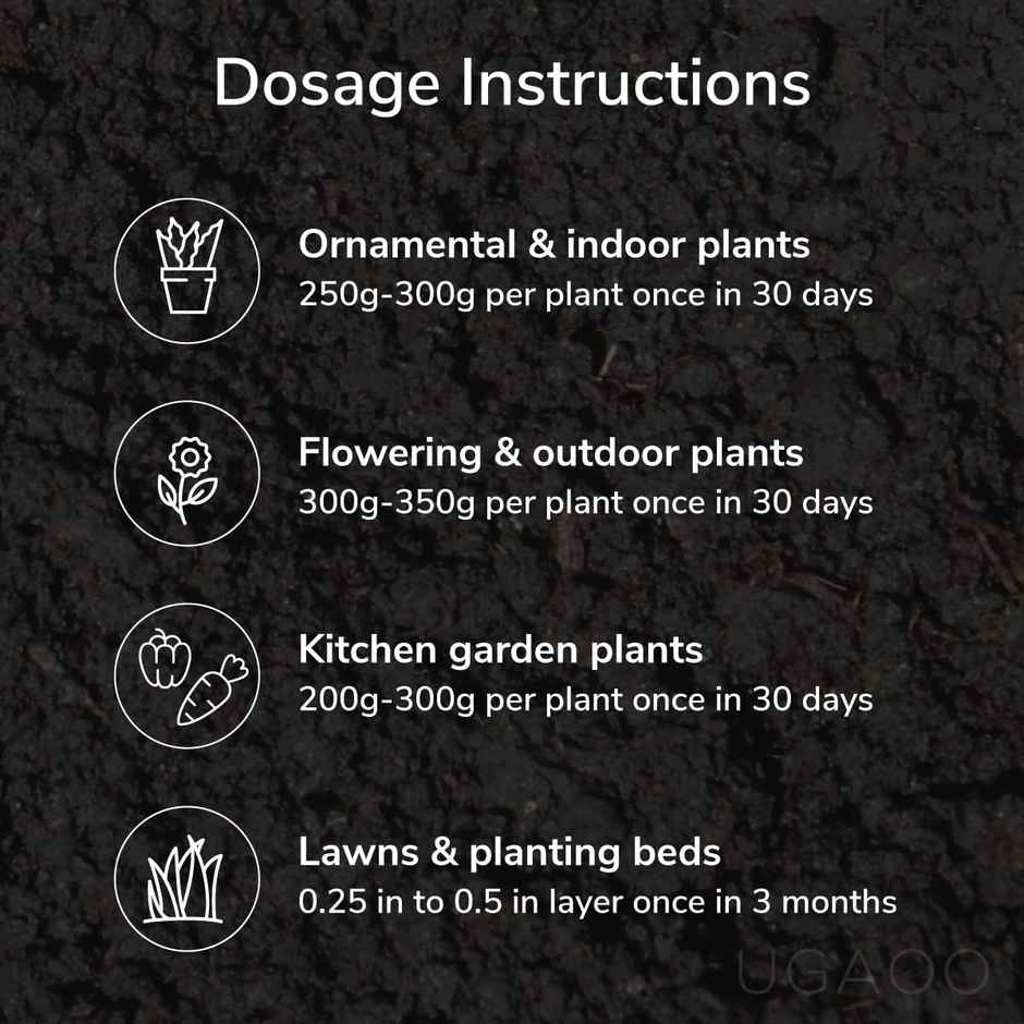 Ugaoo Organic Cow Dung Manure for Plants - 5 Kg - Gardening Accessories