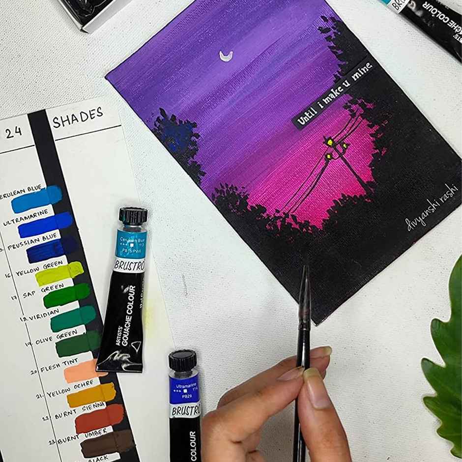 Brustro Artists Gouache Colour Set Of 12 Colours & 12Ml Tubes