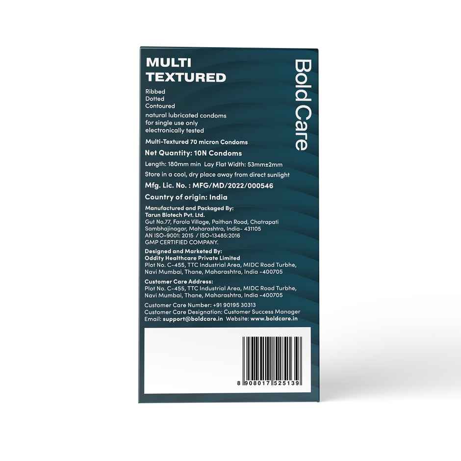 Bold Care Multi|Textured Condoms | Ribbed, Dotted, & Contoured