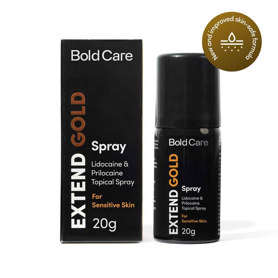 Bold Care Ultra Thin Delay Condoms With Benzocaine 4.5% (10pc) & Bold Care Extend Gold - Lidocaine 10% Spray For Longer Sex (20g) Combo