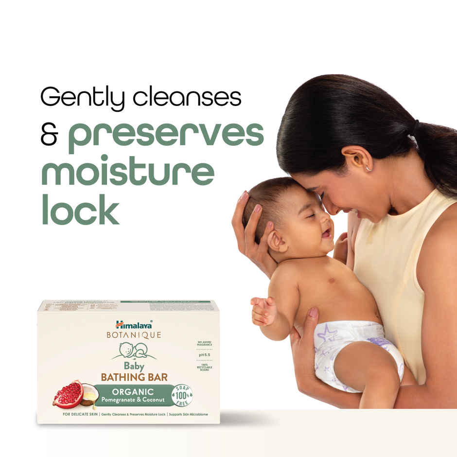 Himalaya Botanique Baby Bathing Bar | Organic | No Tears | Preserves Moisture | Dermatologically Tested