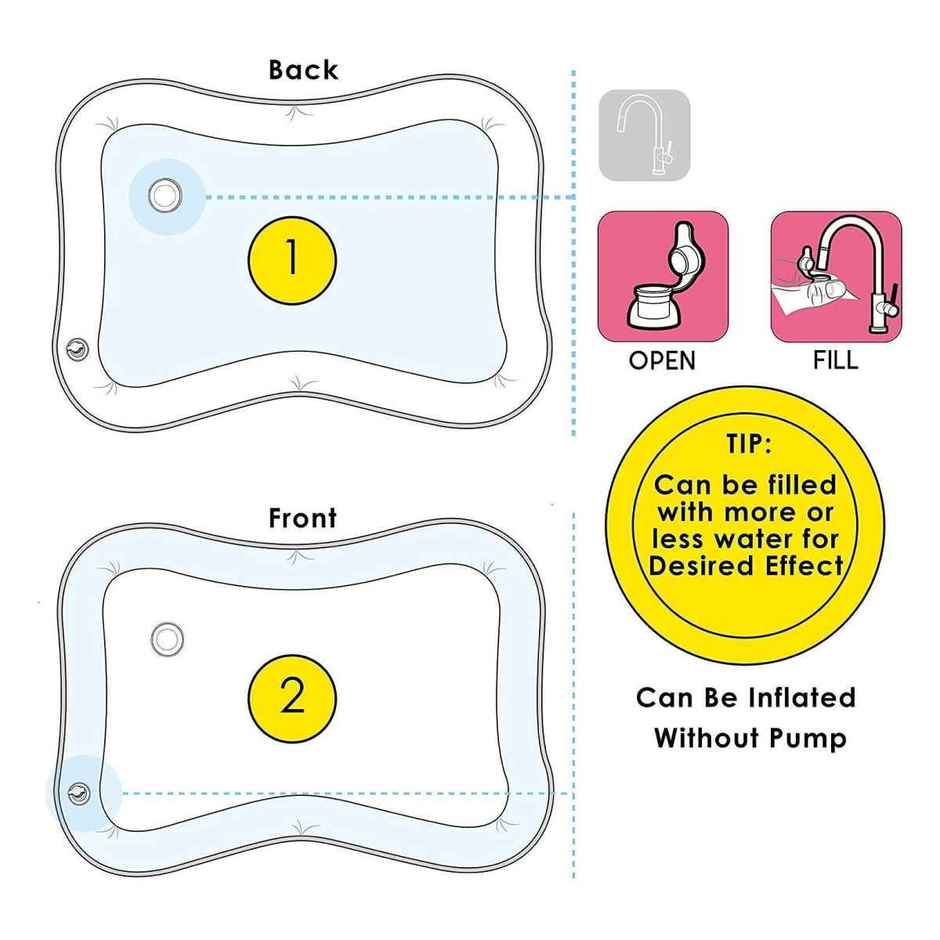Kidology Water Play Mat for Babies | Tummy Time Leakproof Water Mat for Baby Kids Toddlers