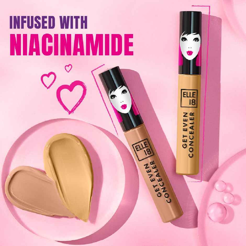 Elle 18 Get Even Concealer | Marble | Buildable Coverage For Dark Spots & Under-eye