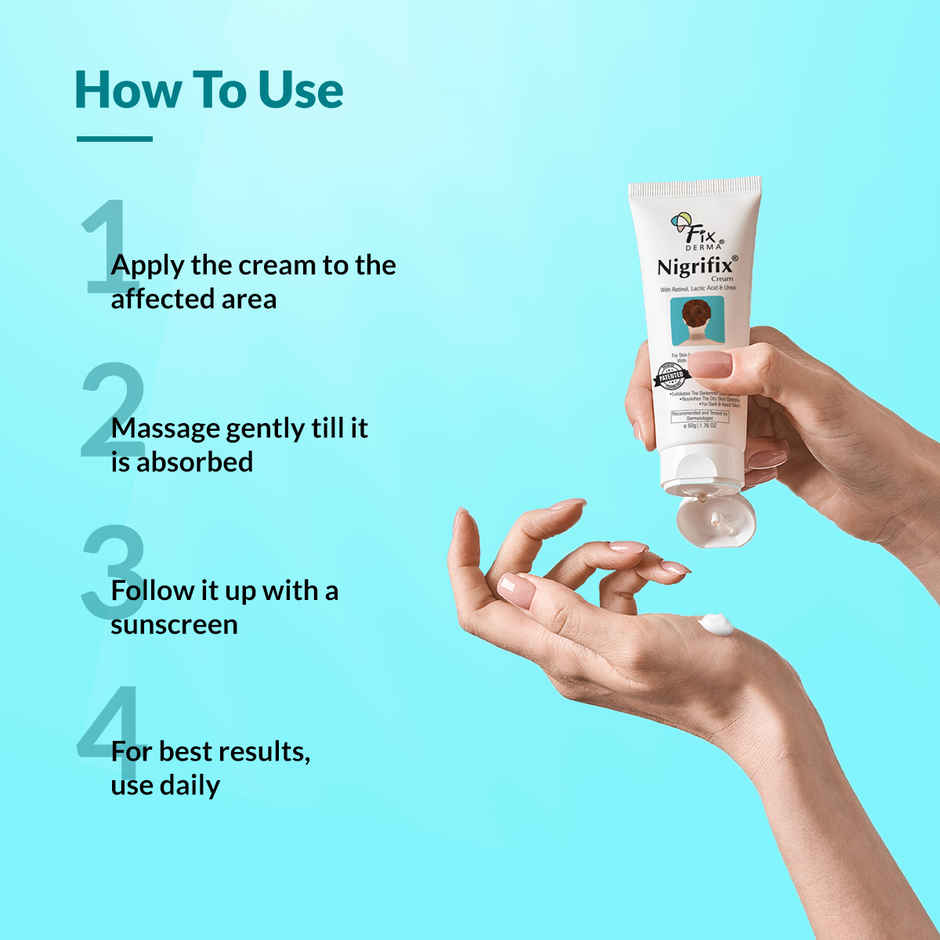 Fixderma Nigrifix Cream for Dark Neck, Elbow & Knee | Underarm Whitening Cream with Lactic Acid