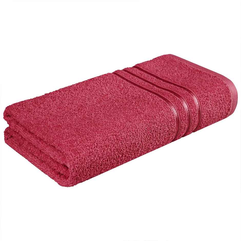 Home Elegance by myTrident Comfort Living Cotton Bath Towel | 70cm x 140cm | 400 GSM | Tangy Tomato