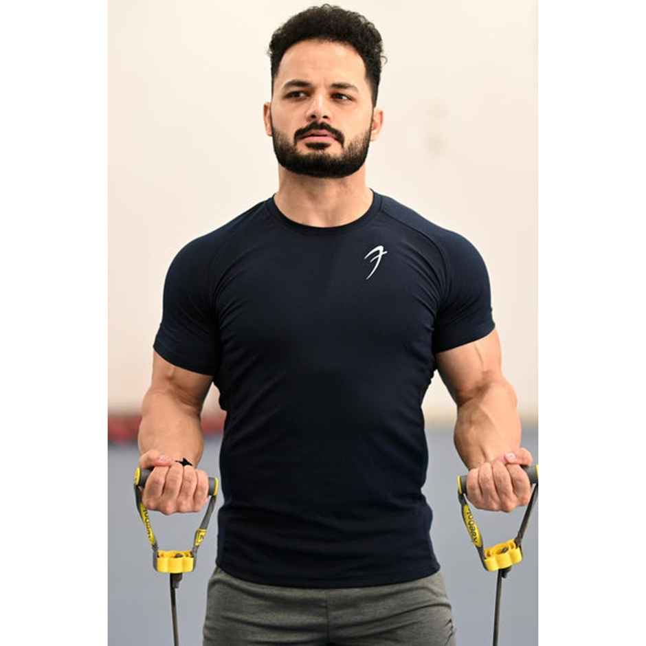 Fuaark Men's Performance GYM T-shirt | Dark Navy - L