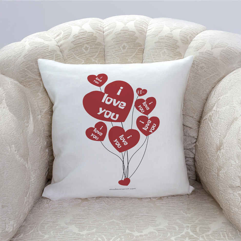 I Love You Heart Balloon Cushion | Mad Over Prints