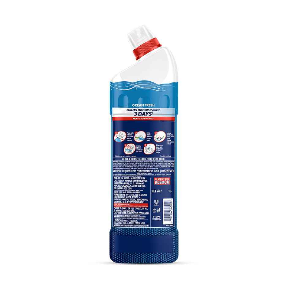 Domex Ocean Fresh Toilet Cleaner | Fights Odour for Upto 3 Days