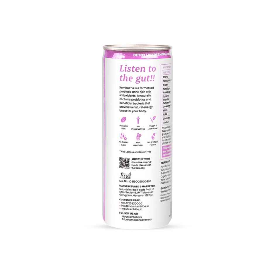Tribe Kombucha Lavender Naturally Sparkling Probiotic Super Drink | Gut Friendly
