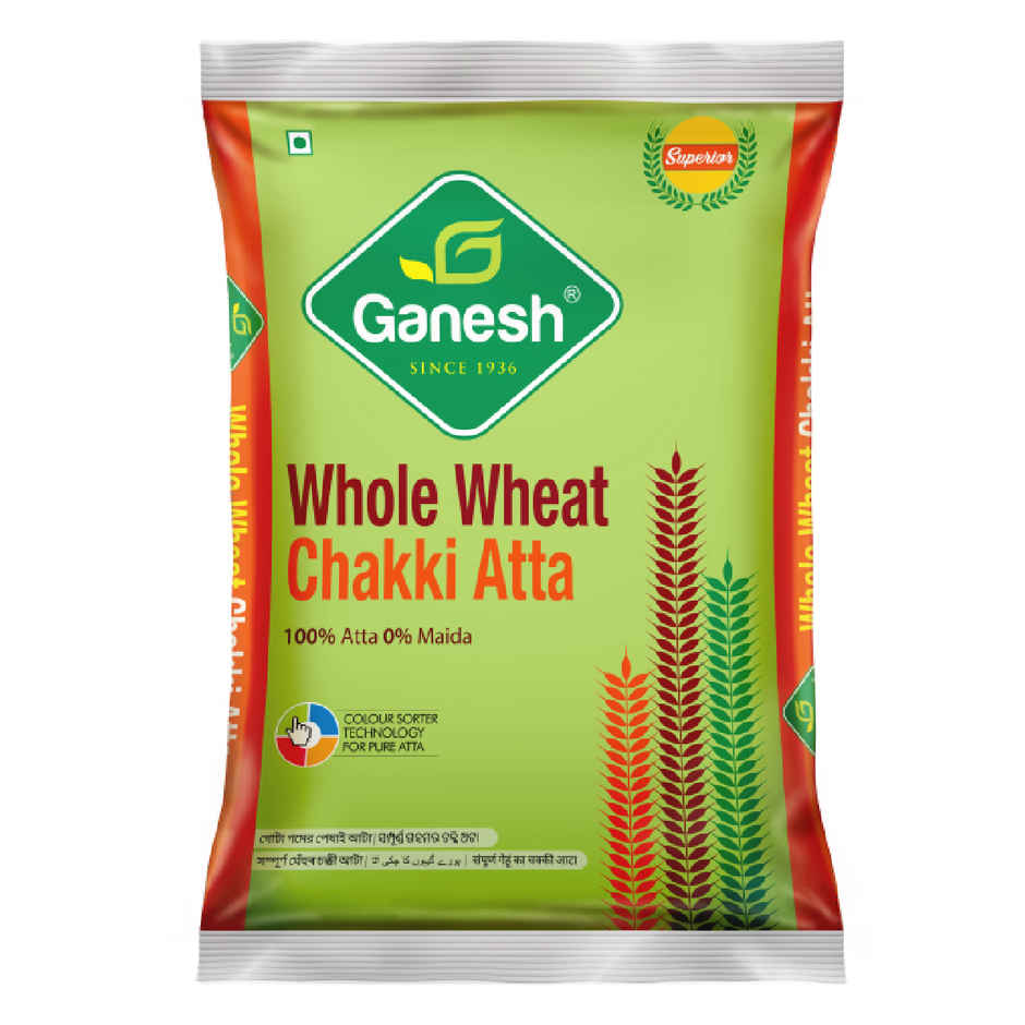 Ganesh Whole Wheat Chakki Pure Atta | No Maida