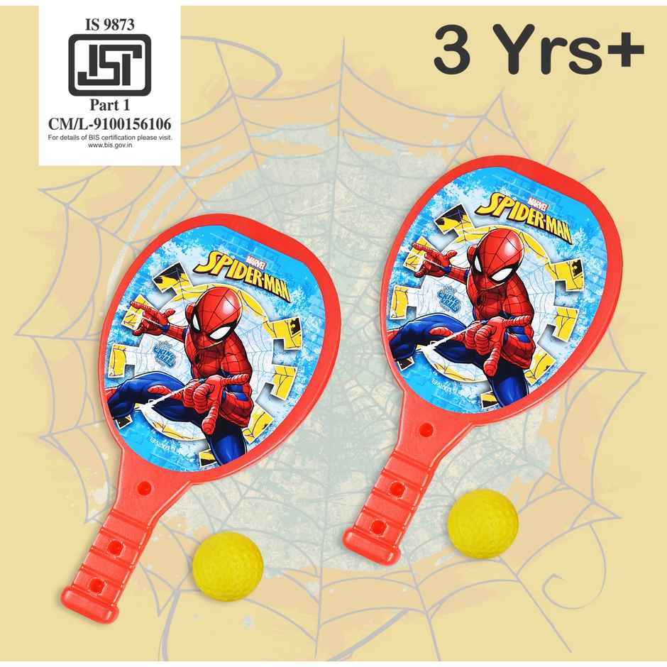 Itoys My First Plastic Racket Set-ultimate Spiderman (Colour May Vary)