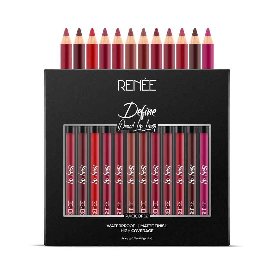 Renee Define Matte Lip Liner | Set of 12