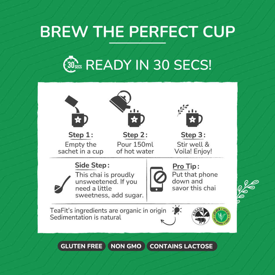 Teafit Unsweetened Cardamom Tea Premix