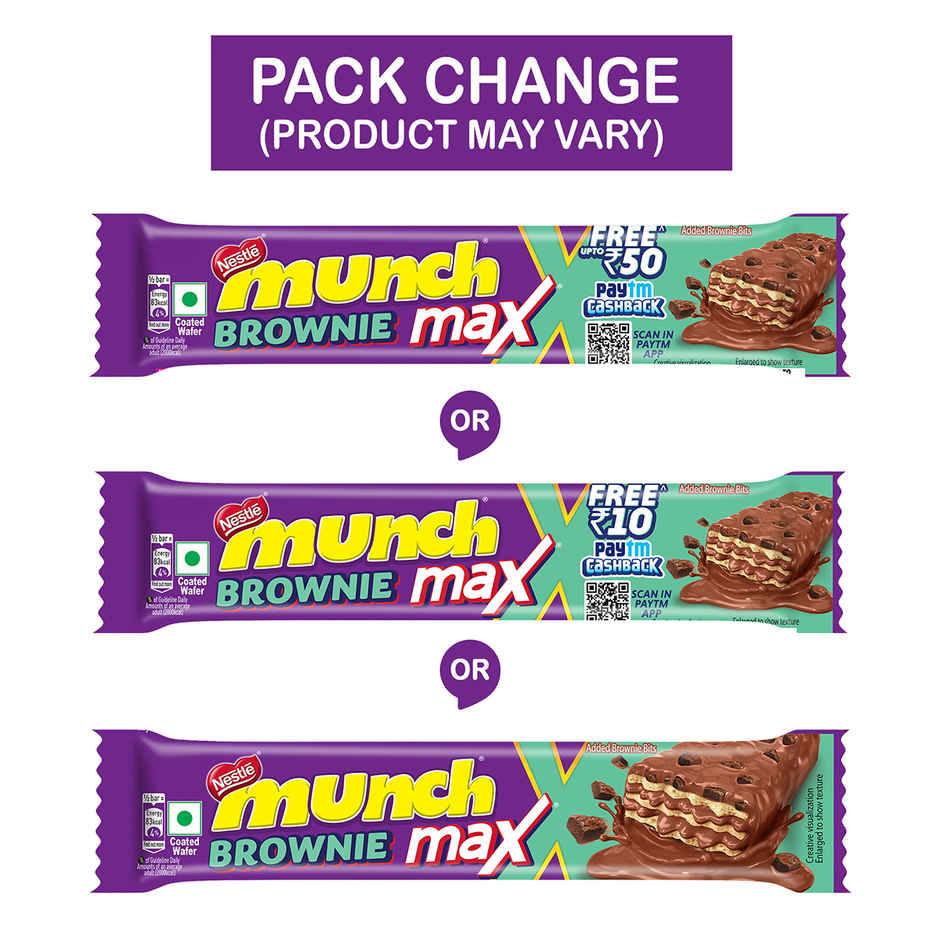 Nestle Munch Max Brownie Crunchy Wafer With Cocoa Brownie Bits Combo