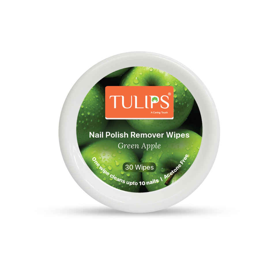 Tulips Green Apple Nail Polish Remover Wipes
